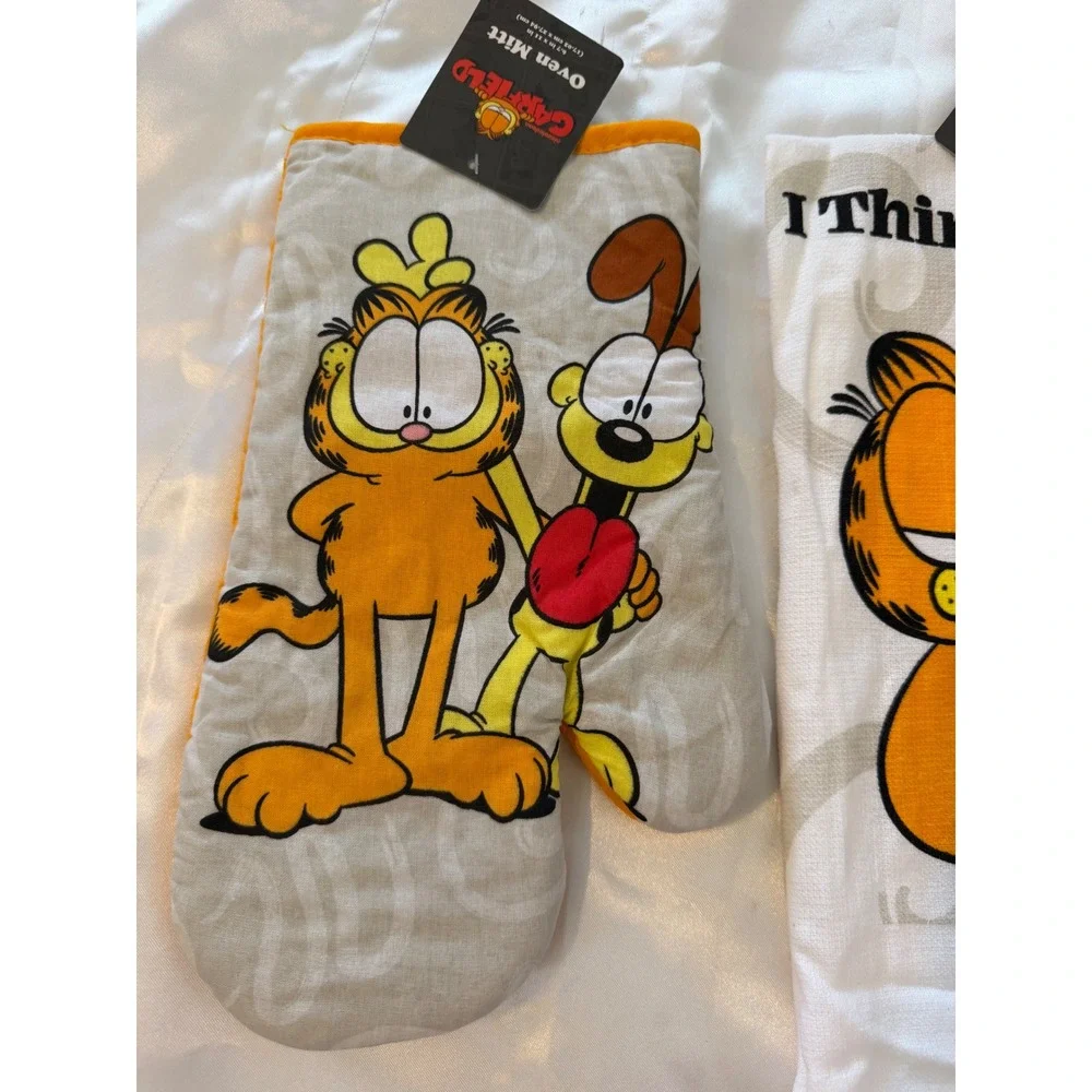 Garfield Nickelodeon 4pc Kitchen Set Oven Mitt Pot Holder Towel Mini Mitt New‎